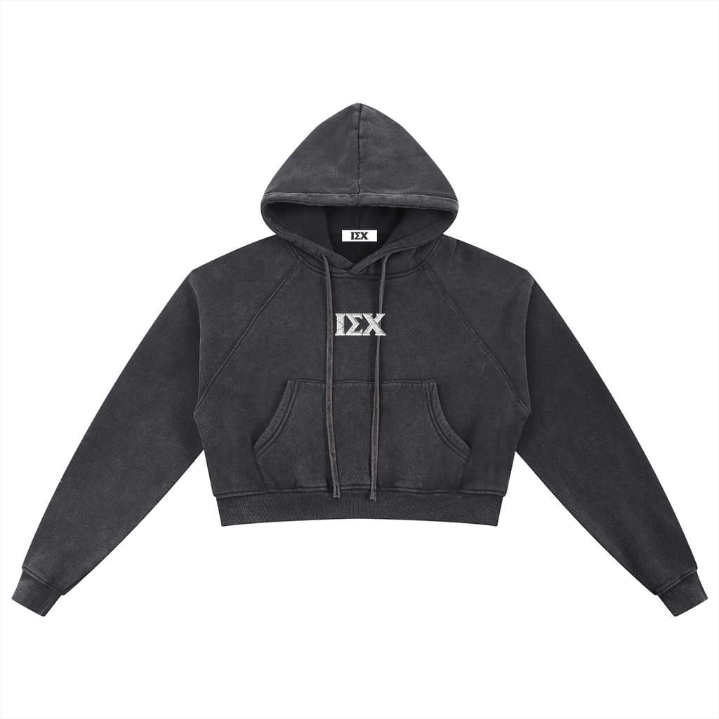“CONQUERER” Womens’ Snow Washed Hoodie